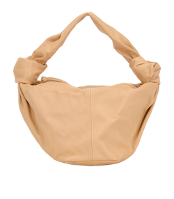 Double Knot Hobo, Leather, Beige, P02223410D, DB, 2*